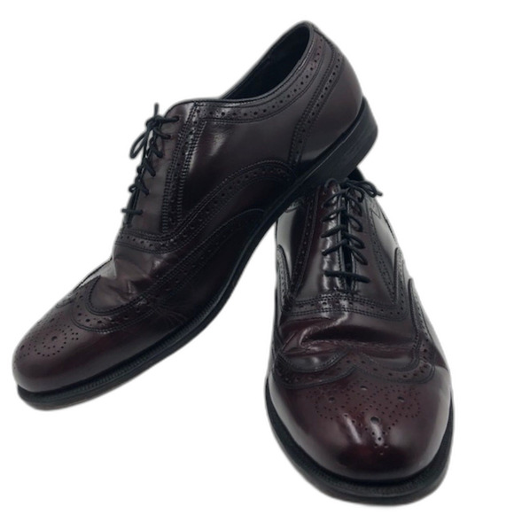 Florsheim Men’s Burgundy Leather Wingtip Oxfords Size 12D Vintage main image 10